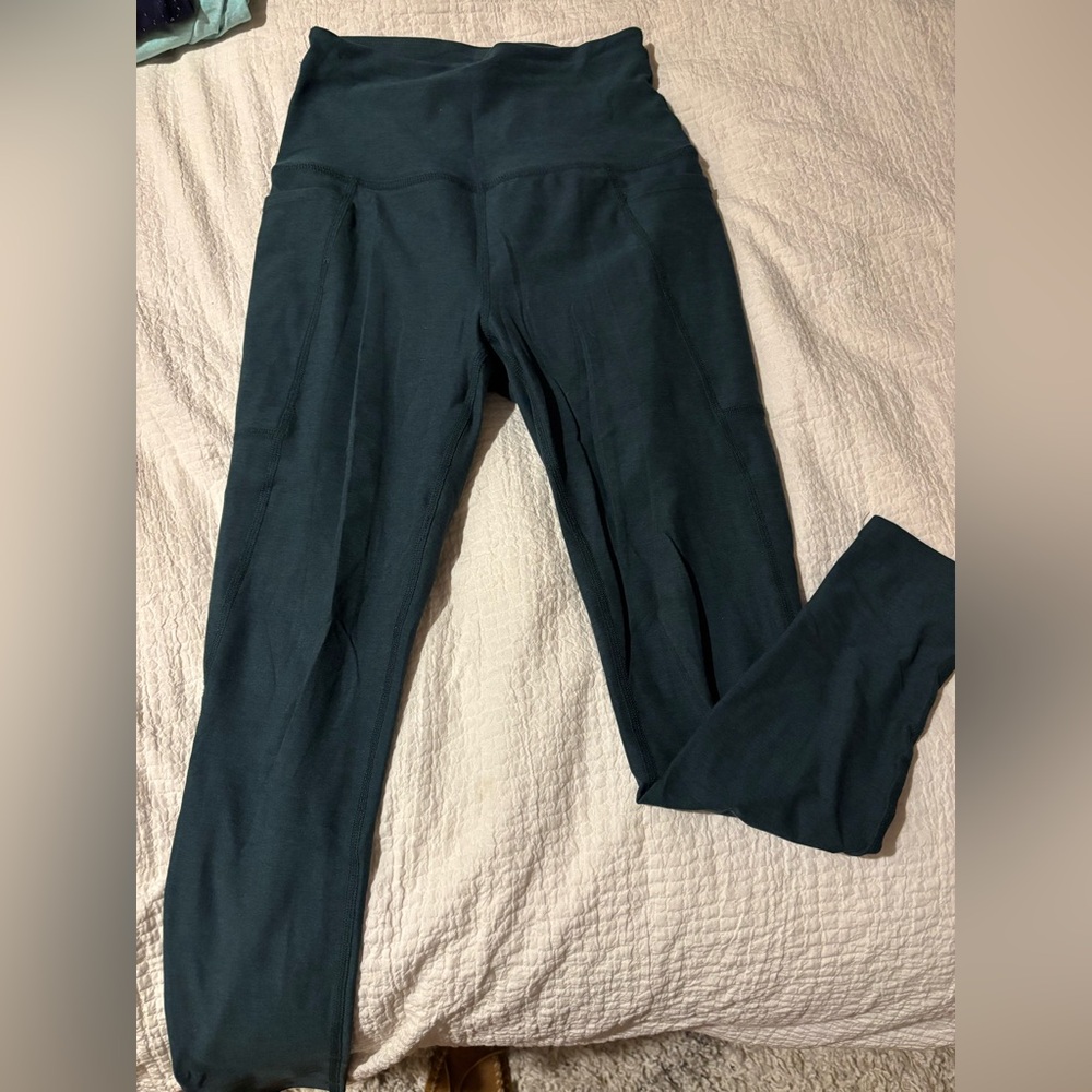 Dark Green Beyond Yoga Space Dye leggings - with side pocket